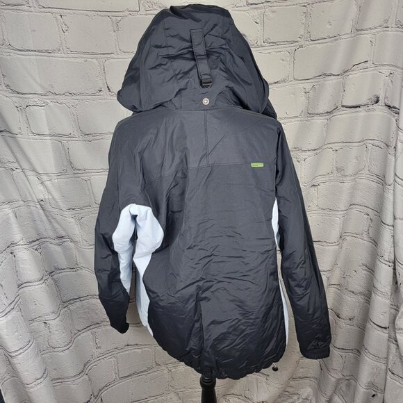 COLUMBIA Convert Ski Jacket Womens L Waterproof Insulated Black Retro Vintage - Picture 10 of 13